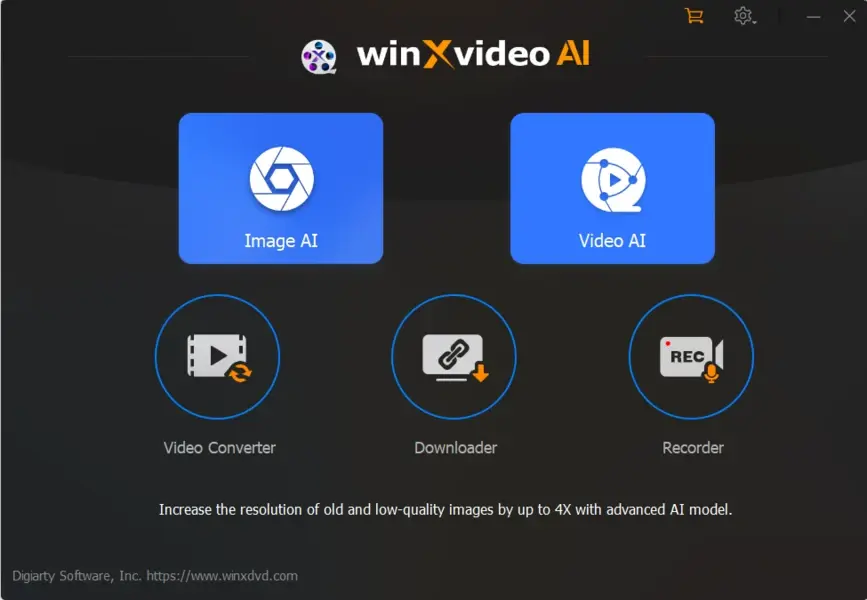 Winxvideo AI: Upscale, Stabilize & Edit Videos with AI free for pc