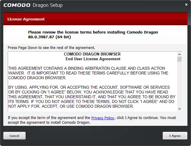 Comodo Dragon Browser Latest version free download